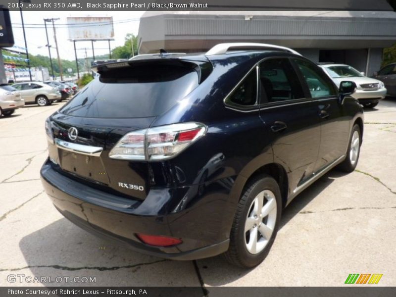 Black Sapphire Pearl / Black/Brown Walnut 2010 Lexus RX 350 AWD