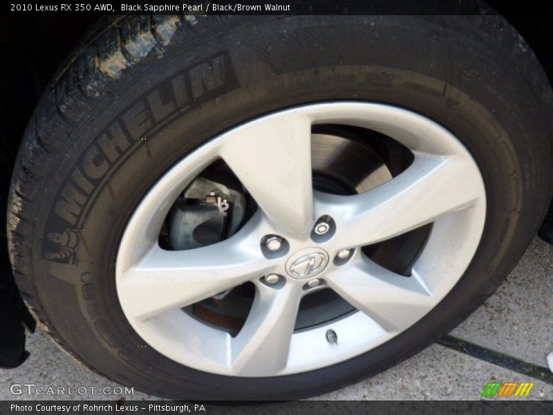 Black Sapphire Pearl / Black/Brown Walnut 2010 Lexus RX 350 AWD