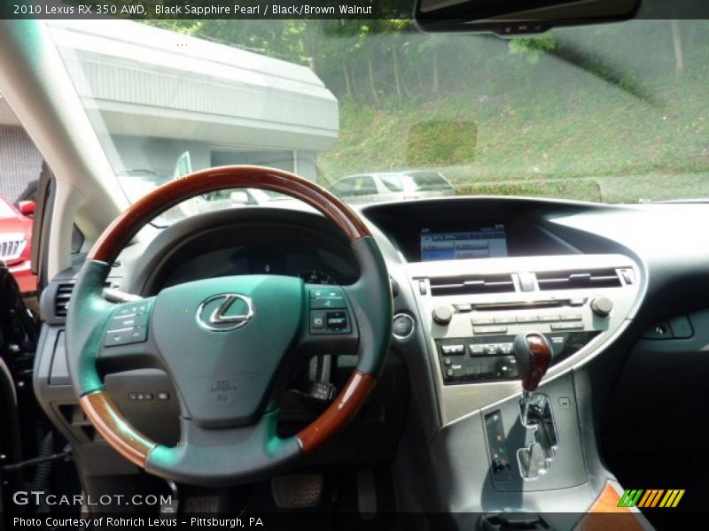Black Sapphire Pearl / Black/Brown Walnut 2010 Lexus RX 350 AWD