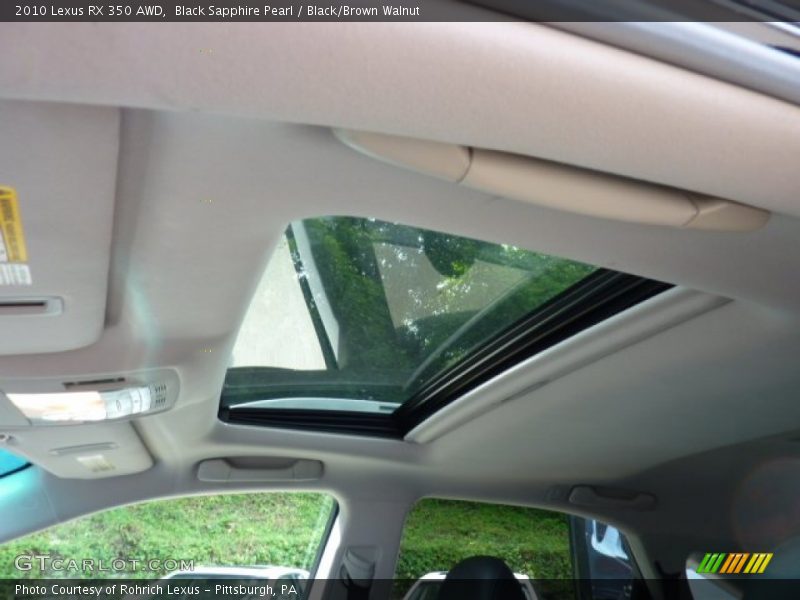 Black Sapphire Pearl / Black/Brown Walnut 2010 Lexus RX 350 AWD
