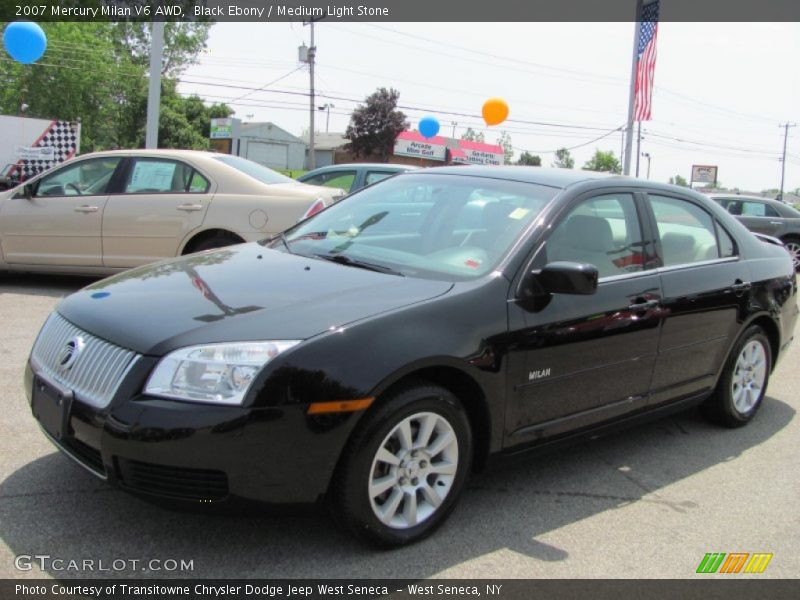 Black Ebony / Medium Light Stone 2007 Mercury Milan V6 AWD