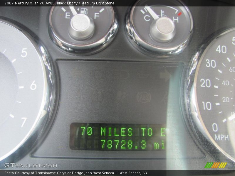 Black Ebony / Medium Light Stone 2007 Mercury Milan V6 AWD