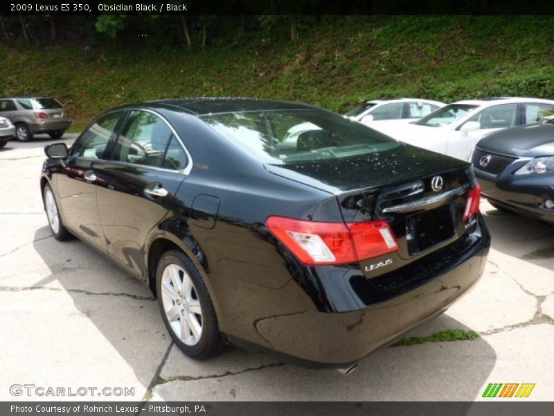 Obsidian Black / Black 2009 Lexus ES 350