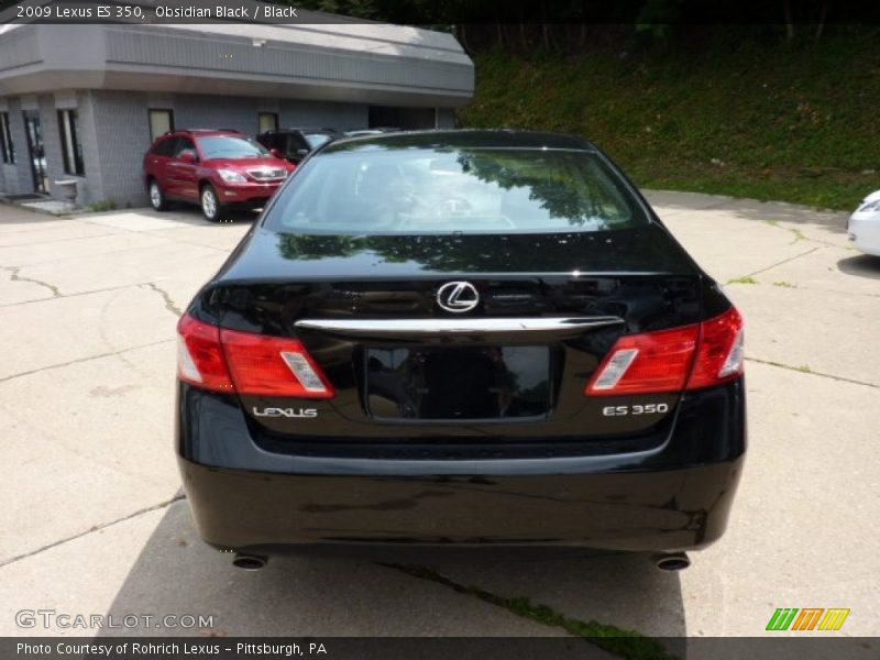 Obsidian Black / Black 2009 Lexus ES 350