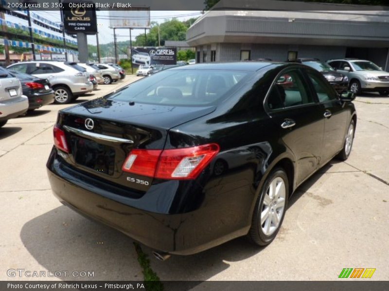 Obsidian Black / Black 2009 Lexus ES 350