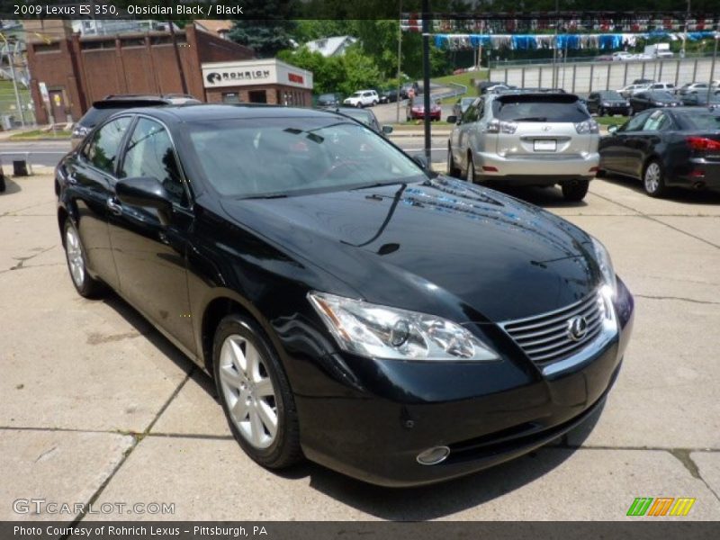 Obsidian Black / Black 2009 Lexus ES 350