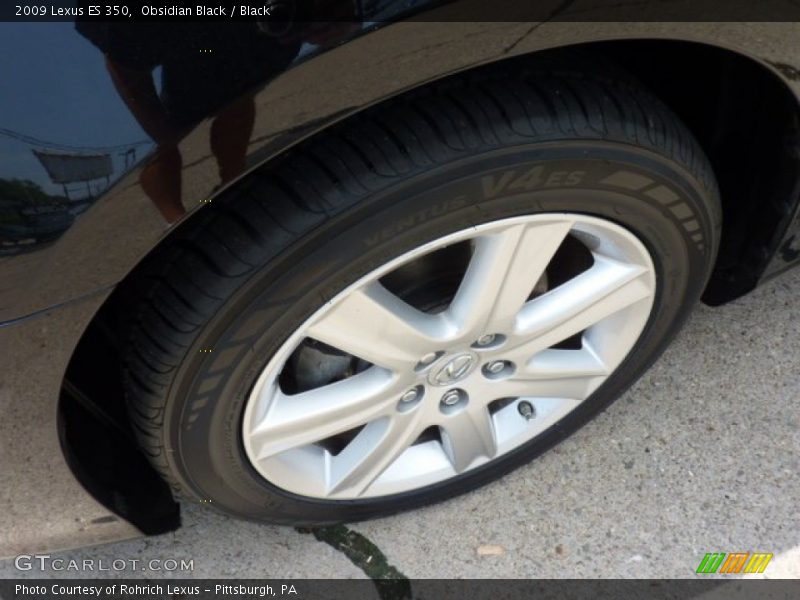 Obsidian Black / Black 2009 Lexus ES 350