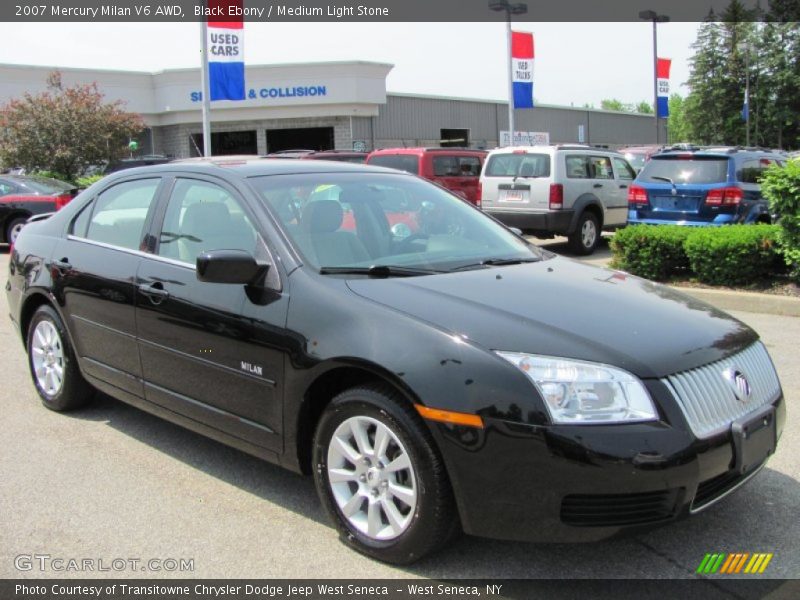 Black Ebony / Medium Light Stone 2007 Mercury Milan V6 AWD