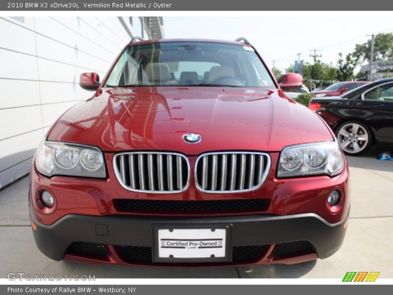 Vermilion Red Metallic / Oyster 2010 BMW X3 xDrive30i
