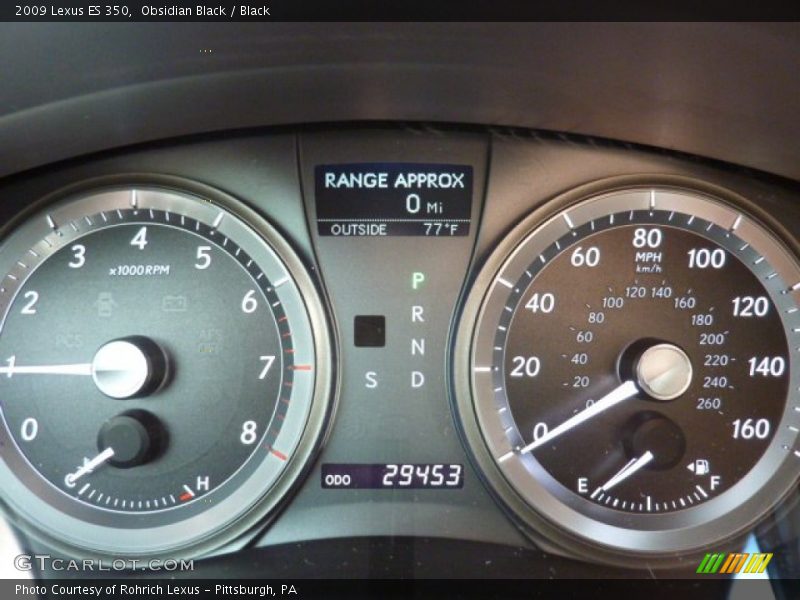 Obsidian Black / Black 2009 Lexus ES 350