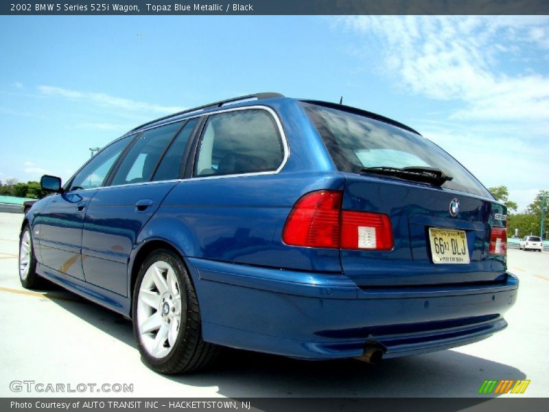 Topaz Blue Metallic / Black 2002 BMW 5 Series 525i Wagon