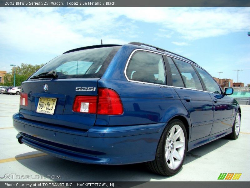 Topaz Blue Metallic / Black 2002 BMW 5 Series 525i Wagon