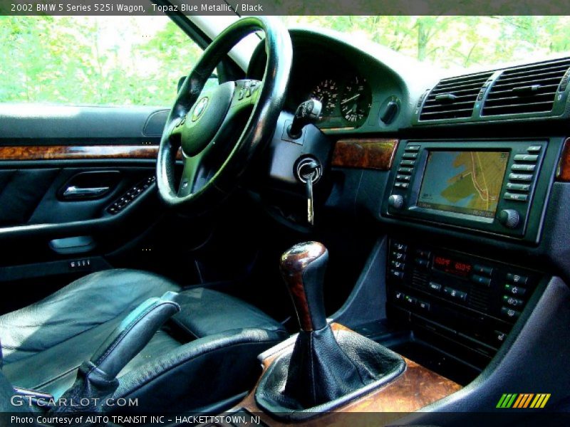 Topaz Blue Metallic / Black 2002 BMW 5 Series 525i Wagon