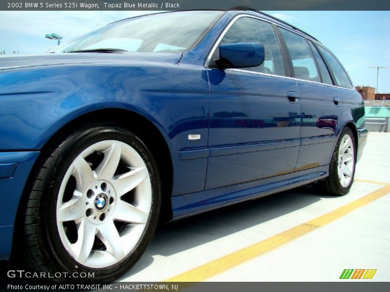 Topaz Blue Metallic / Black 2002 BMW 5 Series 525i Wagon