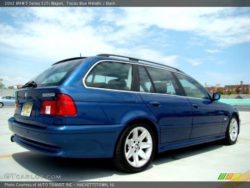 Topaz Blue Metallic / Black 2002 BMW 5 Series 525i Wagon