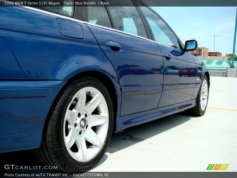 Topaz Blue Metallic / Black 2002 BMW 5 Series 525i Wagon