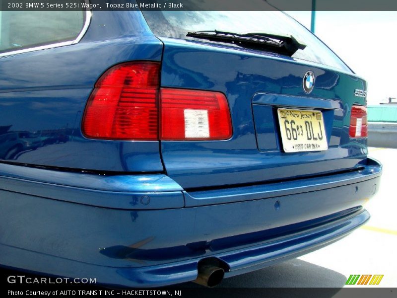 Topaz Blue Metallic / Black 2002 BMW 5 Series 525i Wagon