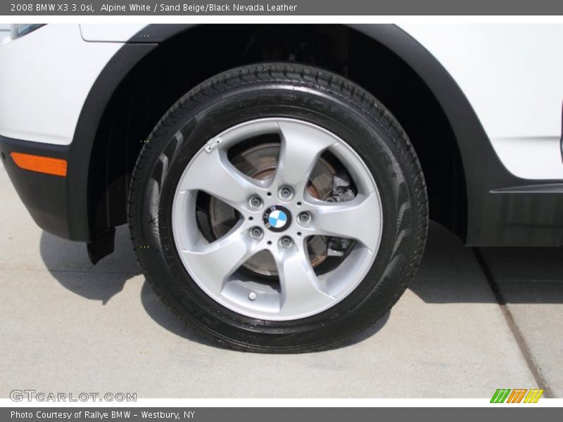 Alpine White / Sand Beige/Black Nevada Leather 2008 BMW X3 3.0si