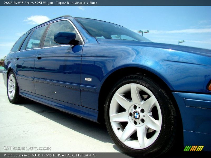 Topaz Blue Metallic / Black 2002 BMW 5 Series 525i Wagon