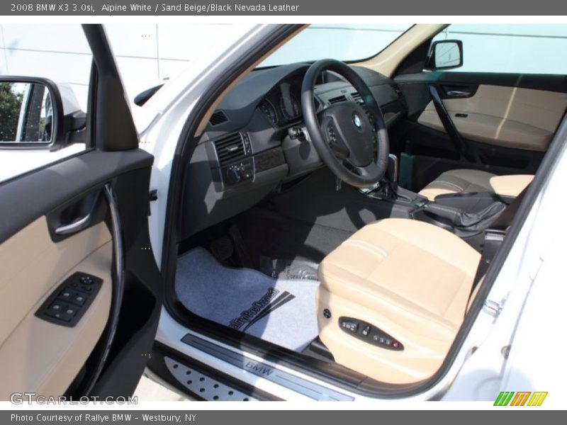 Alpine White / Sand Beige/Black Nevada Leather 2008 BMW X3 3.0si