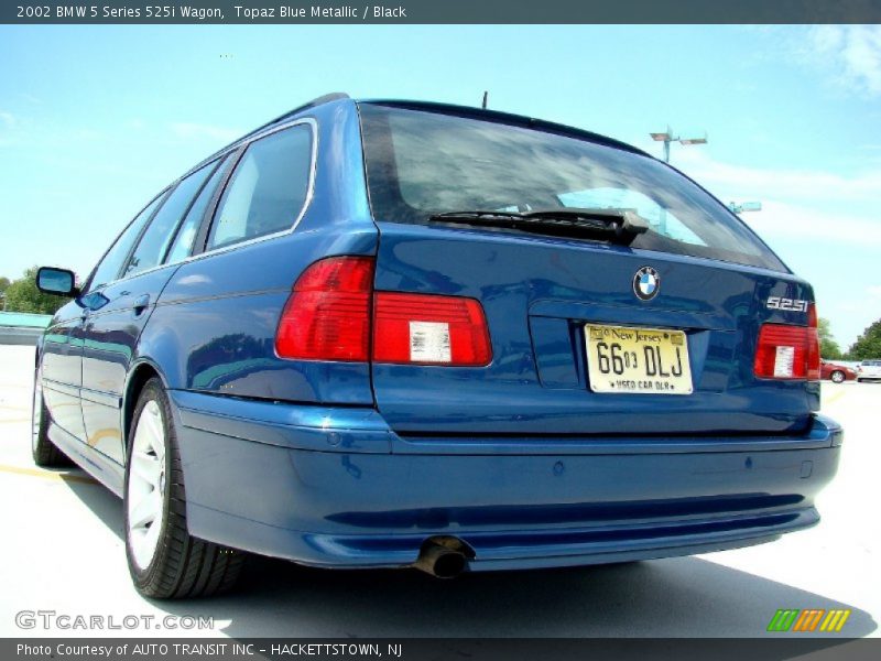 Topaz Blue Metallic / Black 2002 BMW 5 Series 525i Wagon