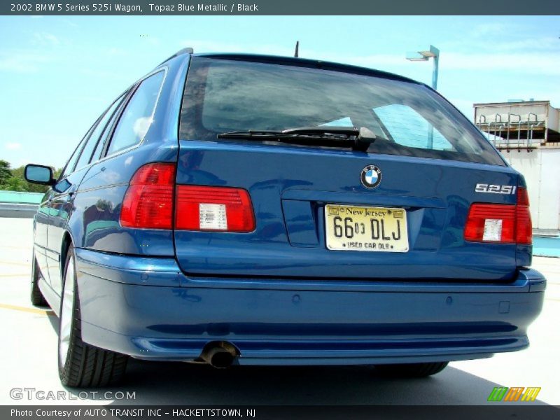 Topaz Blue Metallic / Black 2002 BMW 5 Series 525i Wagon