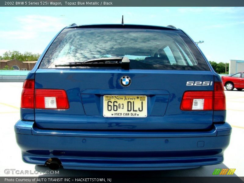 Topaz Blue Metallic / Black 2002 BMW 5 Series 525i Wagon