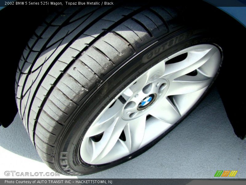 Topaz Blue Metallic / Black 2002 BMW 5 Series 525i Wagon
