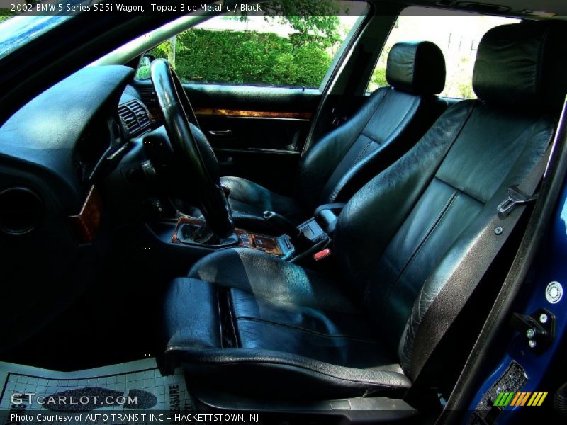 Topaz Blue Metallic / Black 2002 BMW 5 Series 525i Wagon