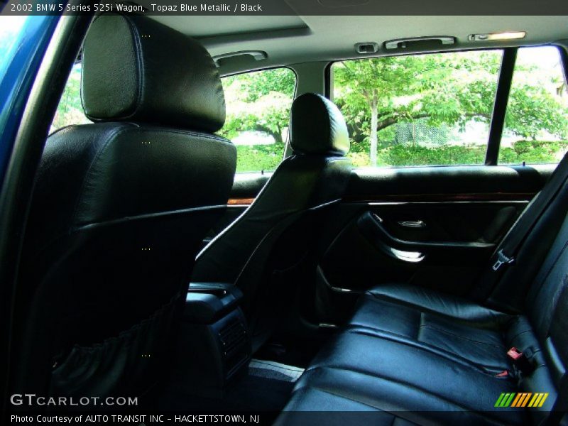 Topaz Blue Metallic / Black 2002 BMW 5 Series 525i Wagon