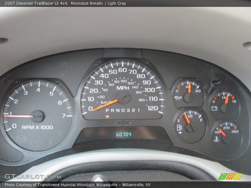 Moondust Metallic / Light Gray 2007 Chevrolet TrailBlazer LS 4x4