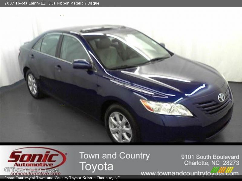 Blue Ribbon Metallic / Bisque 2007 Toyota Camry LE