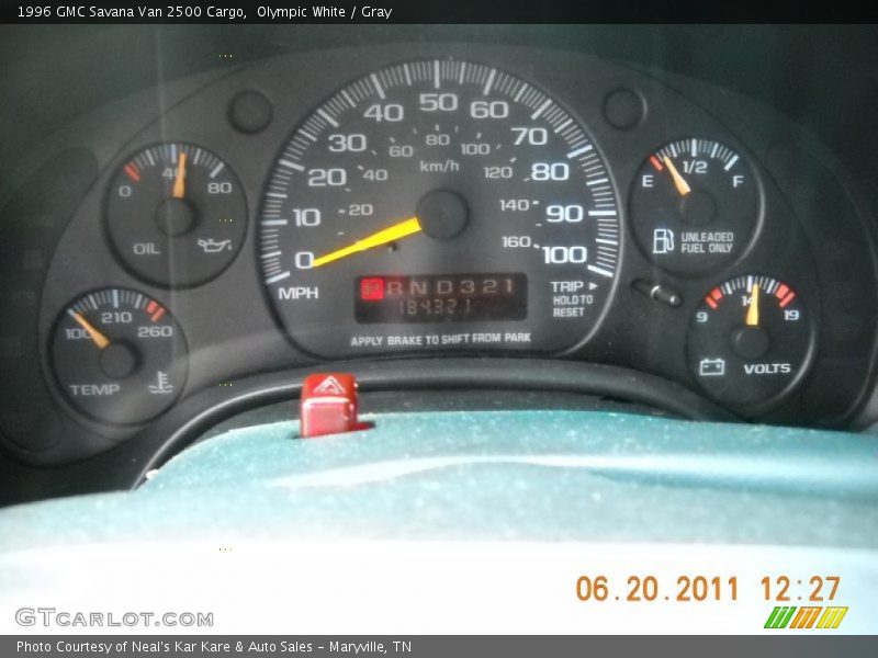 Olympic White / Gray 1996 GMC Savana Van 2500 Cargo