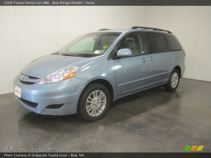 Blue Mirage Metallic / Stone 2008 Toyota Sienna XLE AWD