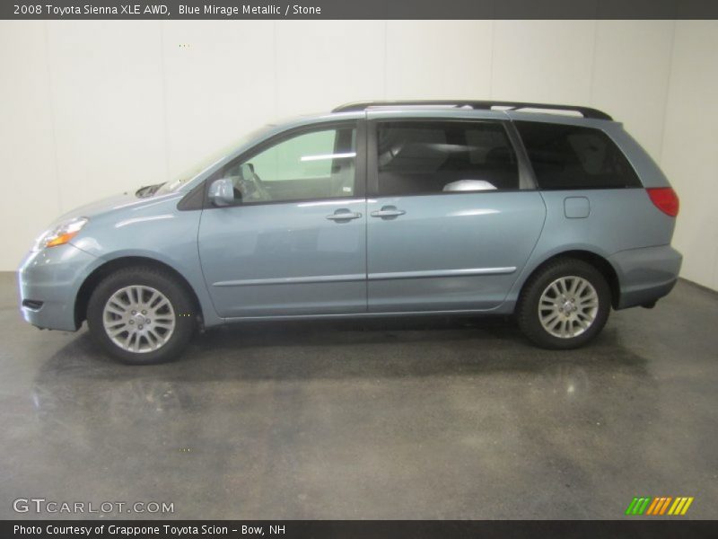 Blue Mirage Metallic / Stone 2008 Toyota Sienna XLE AWD