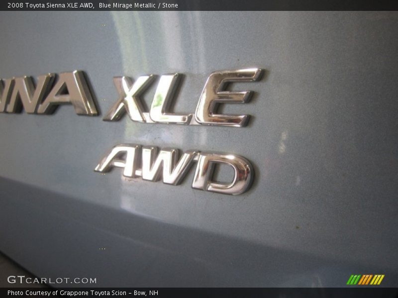Blue Mirage Metallic / Stone 2008 Toyota Sienna XLE AWD