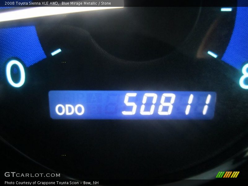 Blue Mirage Metallic / Stone 2008 Toyota Sienna XLE AWD