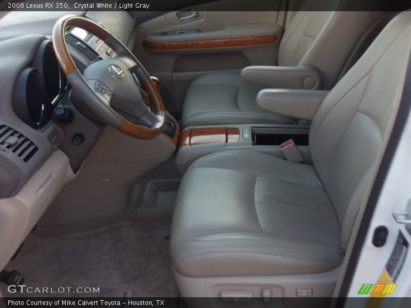 Crystal White / Light Gray 2008 Lexus RX 350