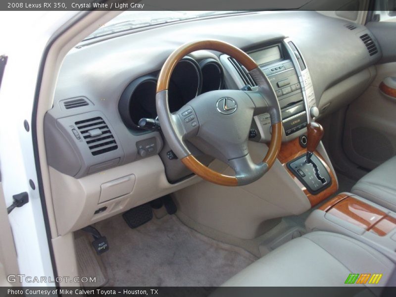 Crystal White / Light Gray 2008 Lexus RX 350