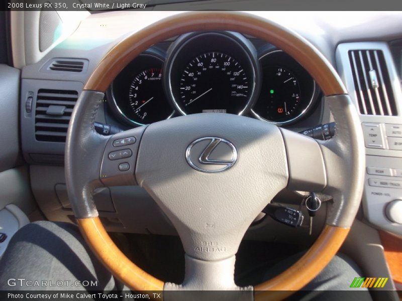 Crystal White / Light Gray 2008 Lexus RX 350