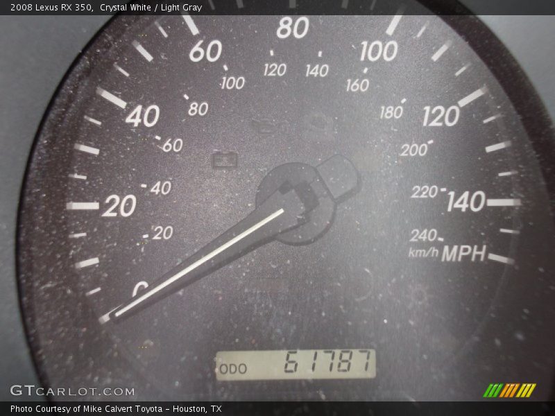 Crystal White / Light Gray 2008 Lexus RX 350