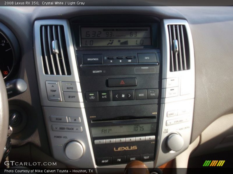 Crystal White / Light Gray 2008 Lexus RX 350