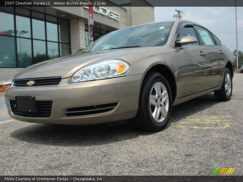Amber Bronze Metallic / Gray 2007 Chevrolet Impala LS