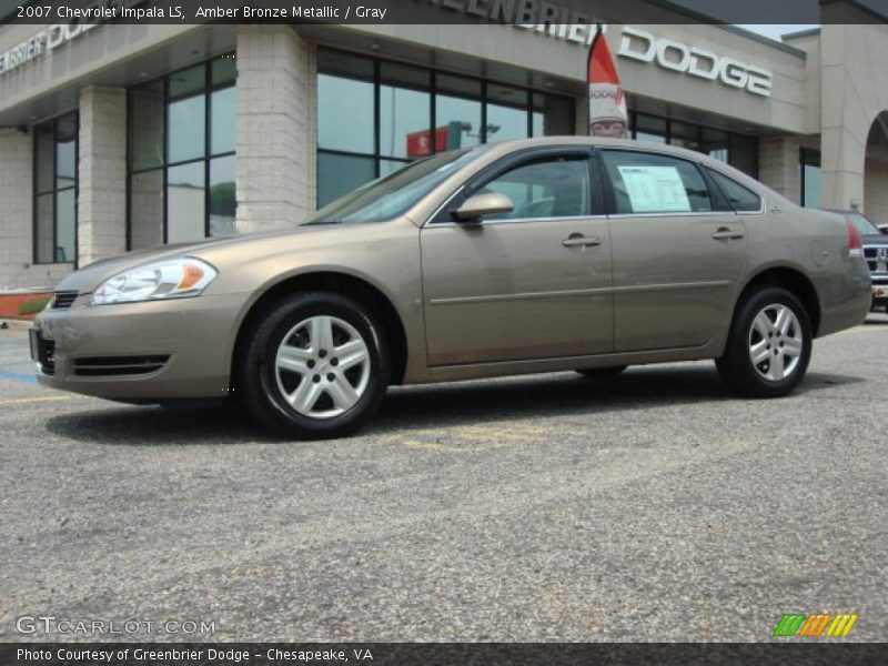Amber Bronze Metallic / Gray 2007 Chevrolet Impala LS
