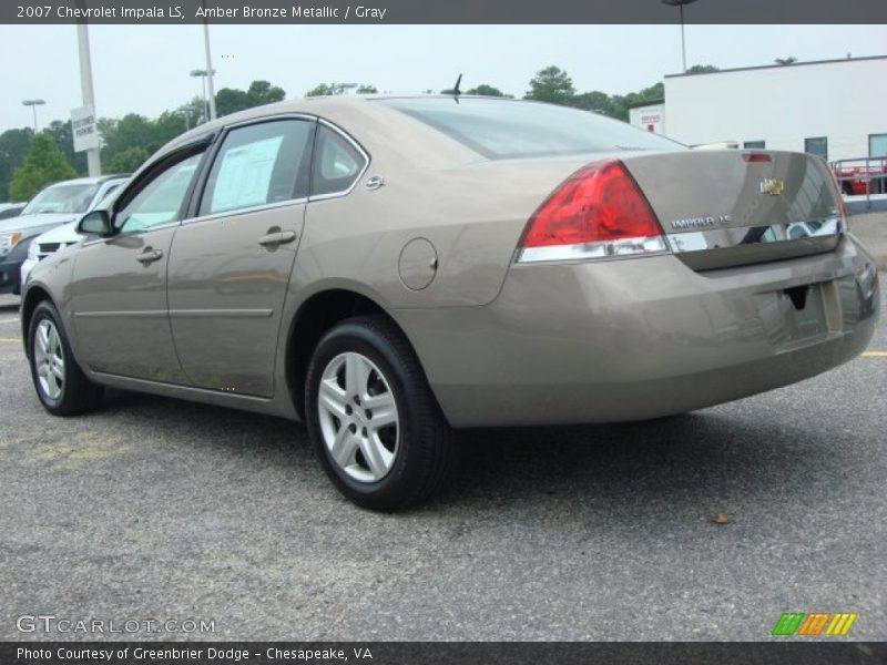 Amber Bronze Metallic / Gray 2007 Chevrolet Impala LS