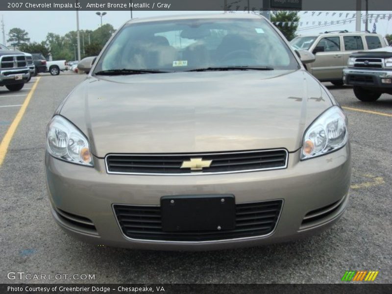 Amber Bronze Metallic / Gray 2007 Chevrolet Impala LS