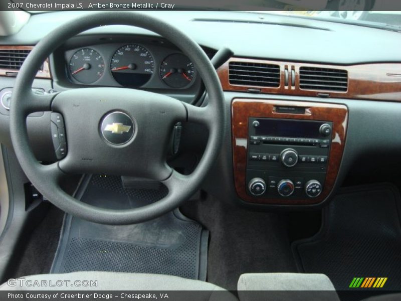 Amber Bronze Metallic / Gray 2007 Chevrolet Impala LS
