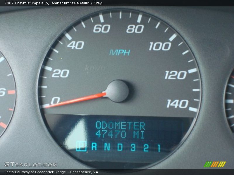 Amber Bronze Metallic / Gray 2007 Chevrolet Impala LS