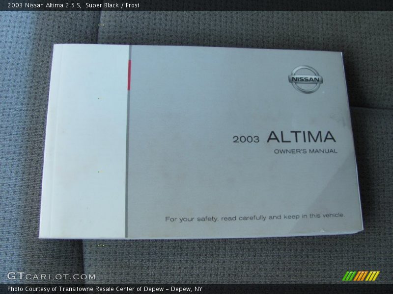 Super Black / Frost 2003 Nissan Altima 2.5 S