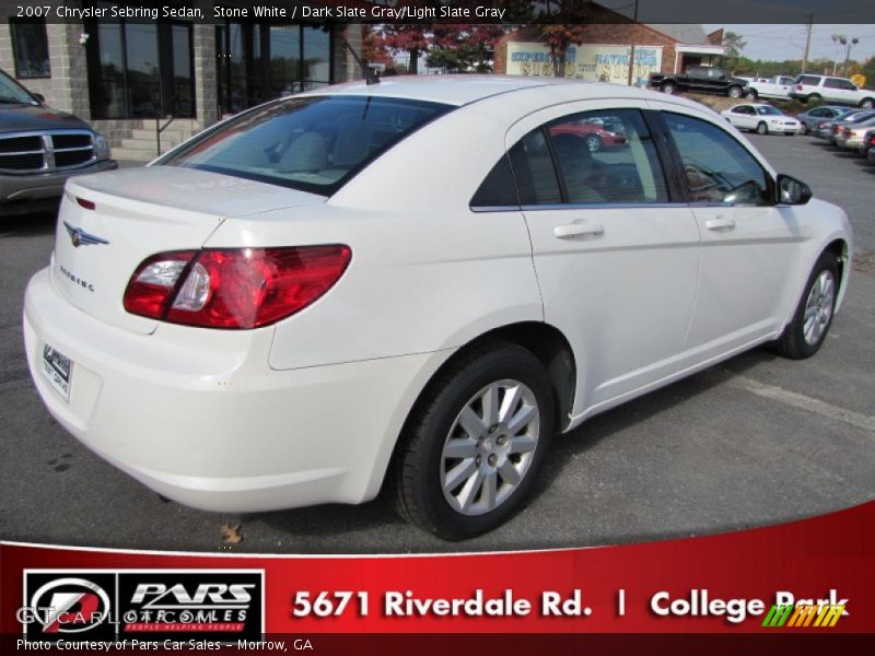 Stone White / Dark Slate Gray/Light Slate Gray 2007 Chrysler Sebring Sedan